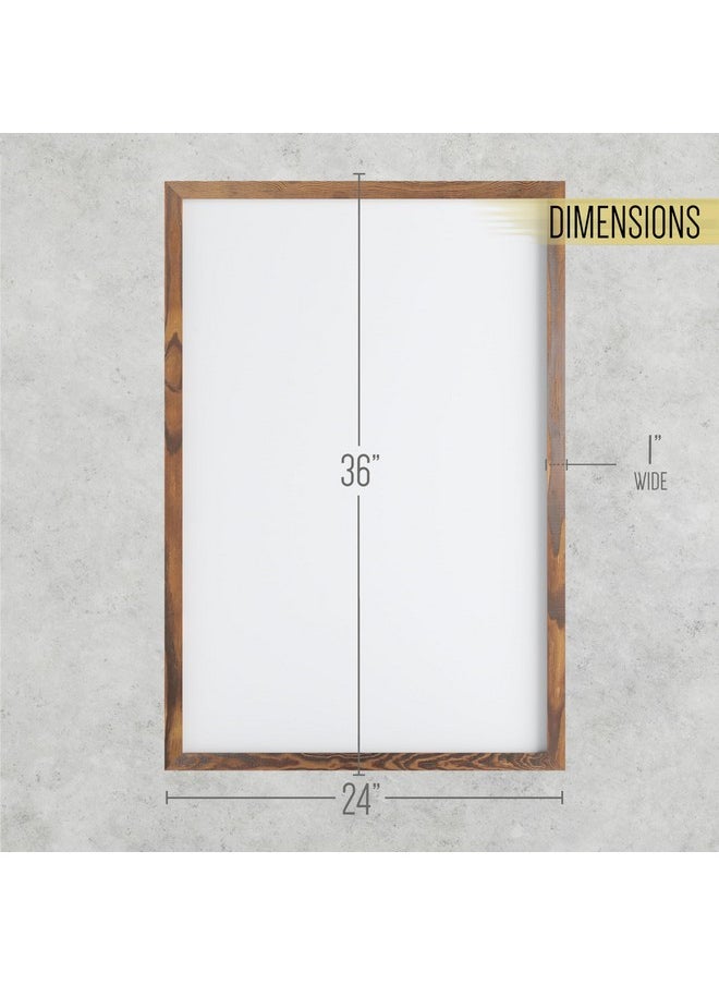 HBCY Creations Wall Mount Torched Wood White Board - 24"X36" - Dry Erase Marker, 4 Magnets, Eraser - Wood Frame - For Kitchen, Classrooms, Restaurant Menus And More!  - Image 5