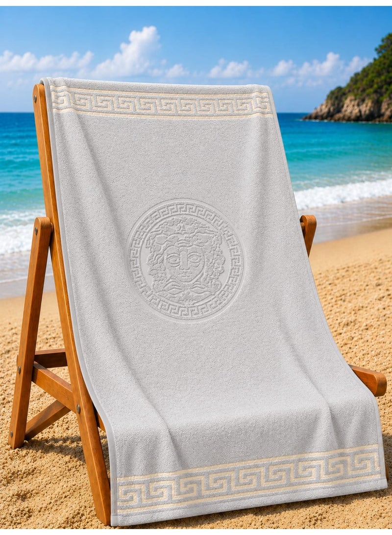 Large cotton beach towel, 90x165 cm - Image 1