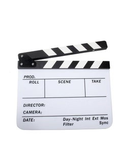 Generic Acrylic Movie Directors Clapboard, Photography Video Clapper Board Dry Erase Film Slate Cut Action Scene Clapper 25x30cm, White  - Image 1