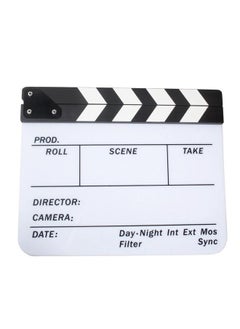 Generic Acrylic Movie Directors Clapboard, Photography Video Clapper Board Dry Erase Film Slate Cut Action Scene Clapper 25x30cm, White  - Image 2