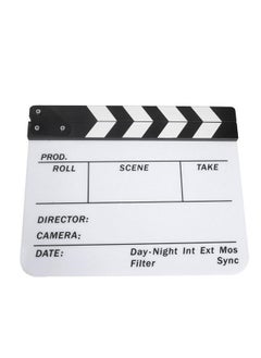 Generic Acrylic Movie Directors Clapboard, Photography Video Clapper Board Dry Erase Film Slate Cut Action Scene Clapper 25x30cm, White  - Image 3