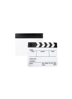 Generic Acrylic Movie Directors Clapboard, Photography Video Clapper Board Dry Erase Film Slate Cut Action Scene Clapper 25x30cm, White  - Image 4