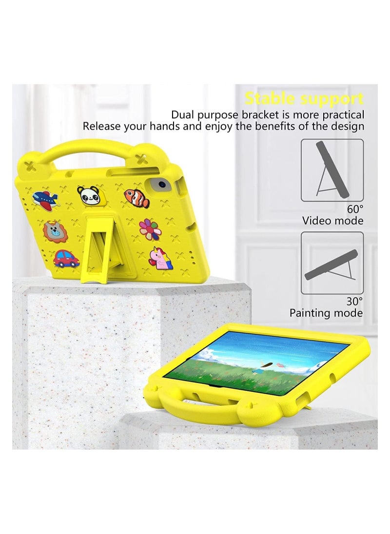 Shockproof Case Compatible with Samsung Galaxy Tab A8 Tablet 10.5 inch 2022 SM-X200/X205/X207 with Handle/Built-in Stand/Shoulder Strap Cute Kids Cover, DIY Cartoon Pattern