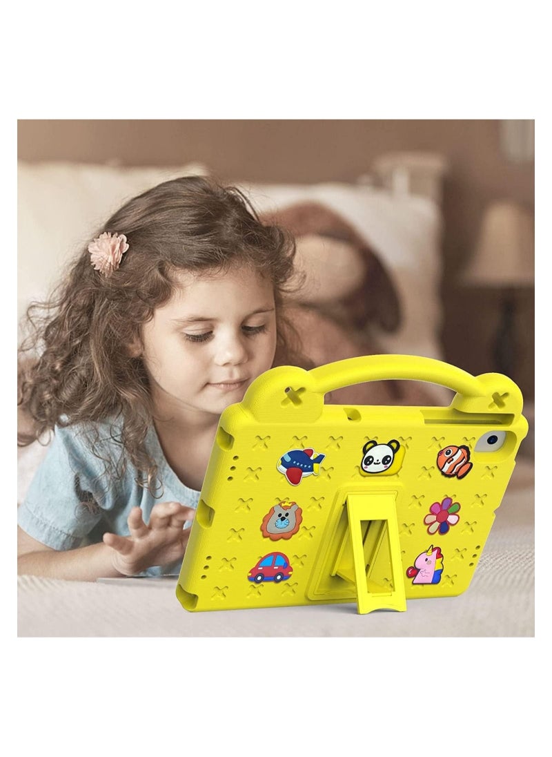 Shockproof Case Compatible with Samsung Galaxy Tab A8 Tablet 10.5 inch 2022 SM-X200/X205/X207 with Handle/Built-in Stand/Shoulder Strap Cute Kids Cover, DIY Cartoon Pattern