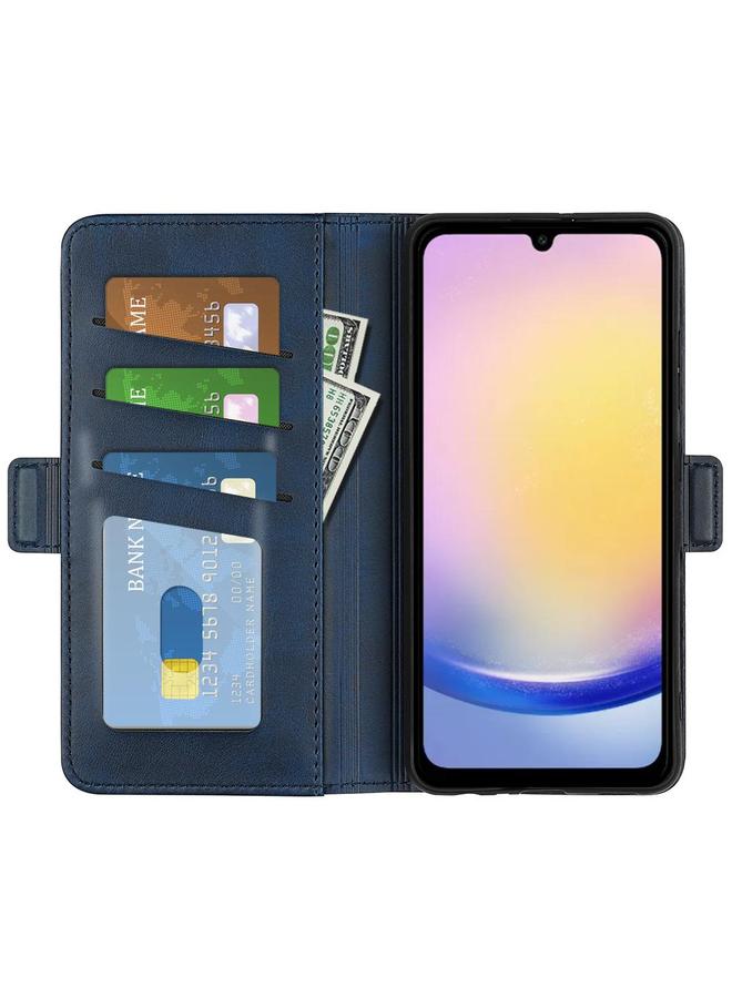 اس-توب جراب لهاتف Samsung Galaxy A26 مصنوع من الجلد مع مشبك مغناطيسي مزدوج الجوانب وقلاب أفقي - Image 4
