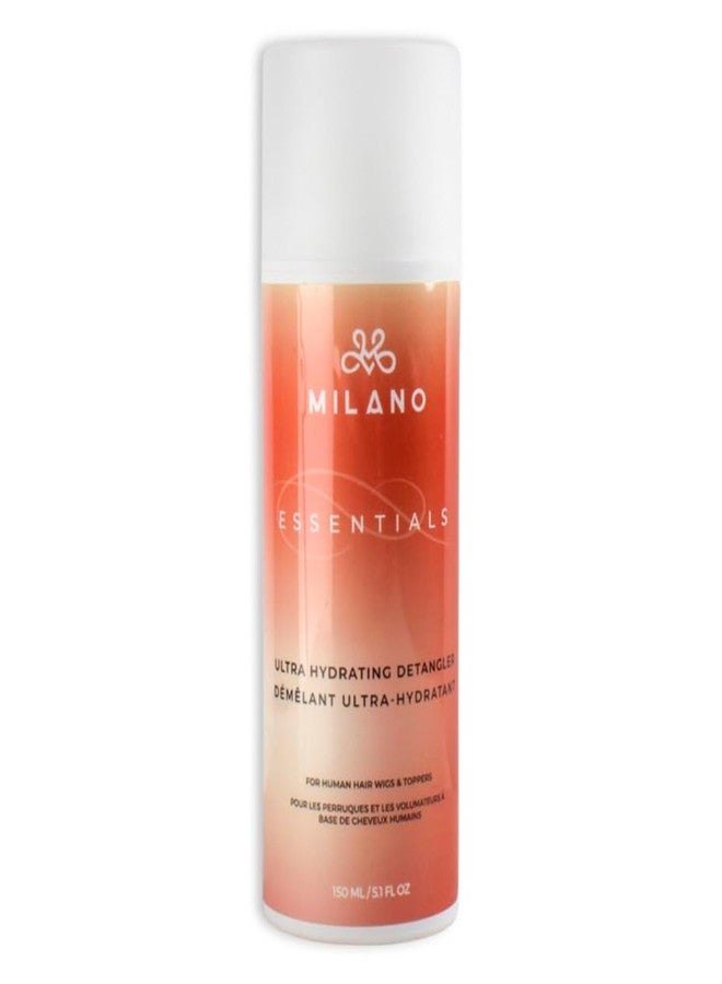 MILANO COLLECTION Essentials Ultra Hydrating Detangler for Human Hair Wigs, Hair Extensions, and Hair Pieces, Lightweight Leave-in Conditioner, Detangler Hydration Lotion, Premium Wig Care Products - Image 1