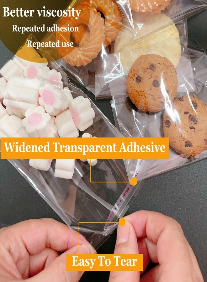 MIGUMING Cookie Bags 4x6 Inch,320 Pcs Clear Cellophane Bags for Packaging Cookies & Treats - Self-Sealing,Plastic Wrappers for Bakery Packaging and Gifts - Image 3