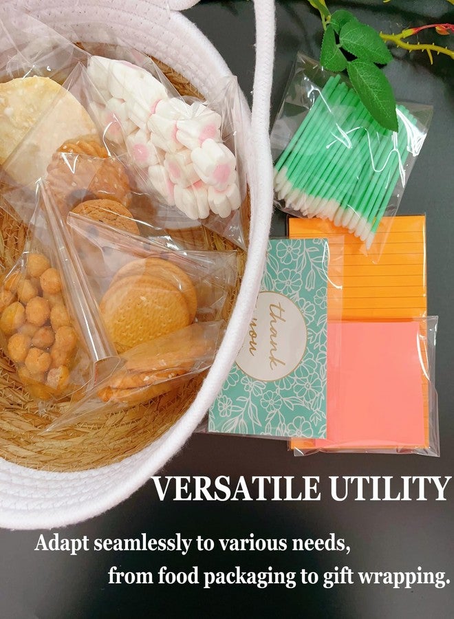 MIGUMING Cookie Bags 4x6 Inch,320 Pcs Clear Cellophane Bags for Packaging Cookies & Treats - Self-Sealing,Plastic Wrappers for Bakery Packaging and Gifts - Image 5