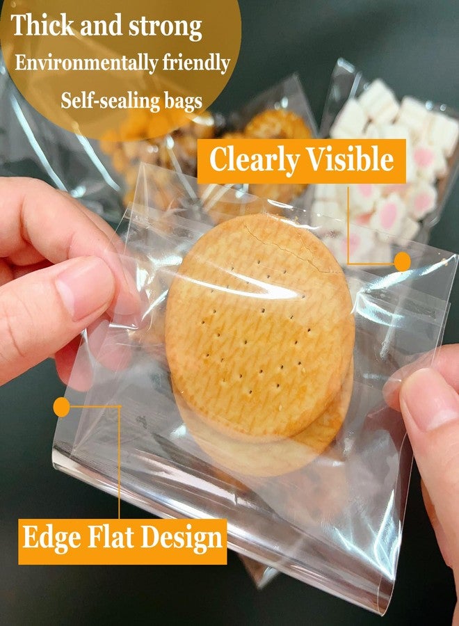 MIGUMING Cookie Bags 4x6 Inch,320 Pcs Clear Cellophane Bags for Packaging Cookies & Treats - Self-Sealing,Plastic Wrappers for Bakery Packaging and Gifts - Image 4