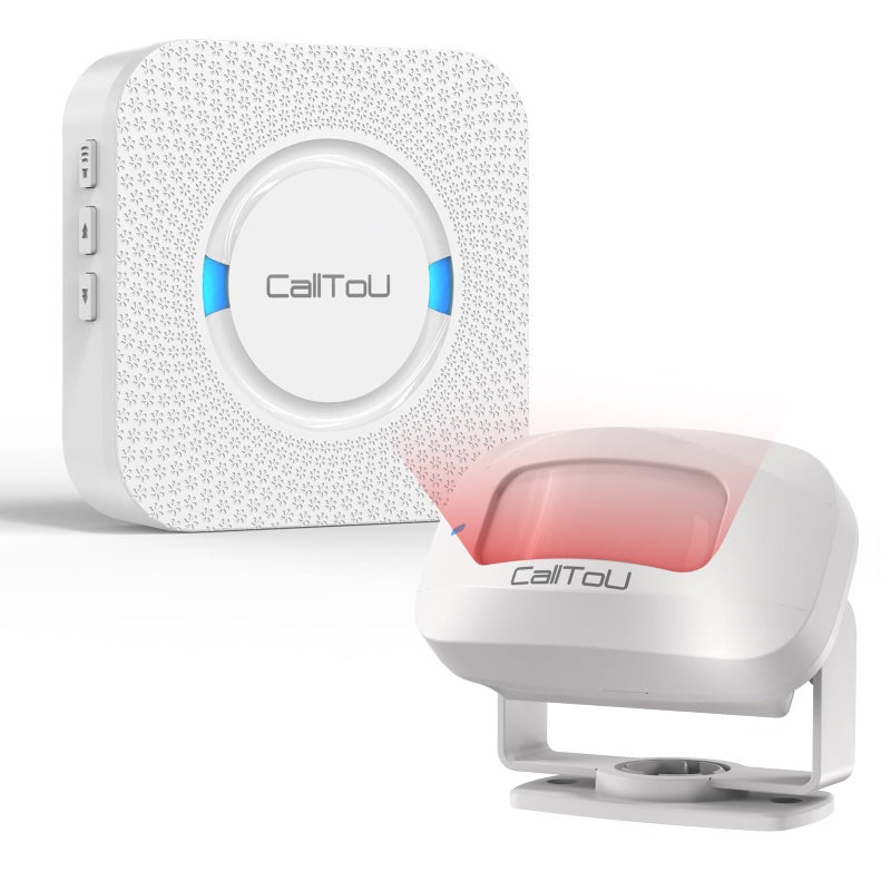 CallToU Bed Sensor Alarm and Fall Prevention for Elderly Wireless Caregiver Pager Motion Sensor&Detector Alert Monitor System 500FT for Home/Elderly/Patient/Dementia 1 Plug-in Receiver 1 Motion Sensor - Image 1