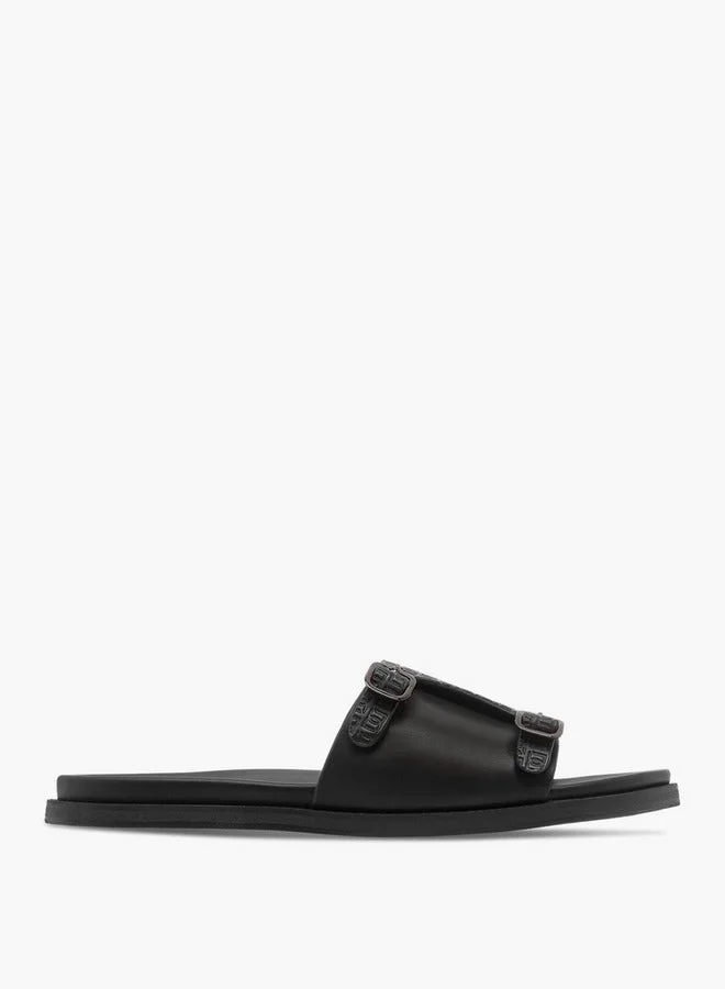 Men's Monogram Embossed Slip-On Comfort Sandals
