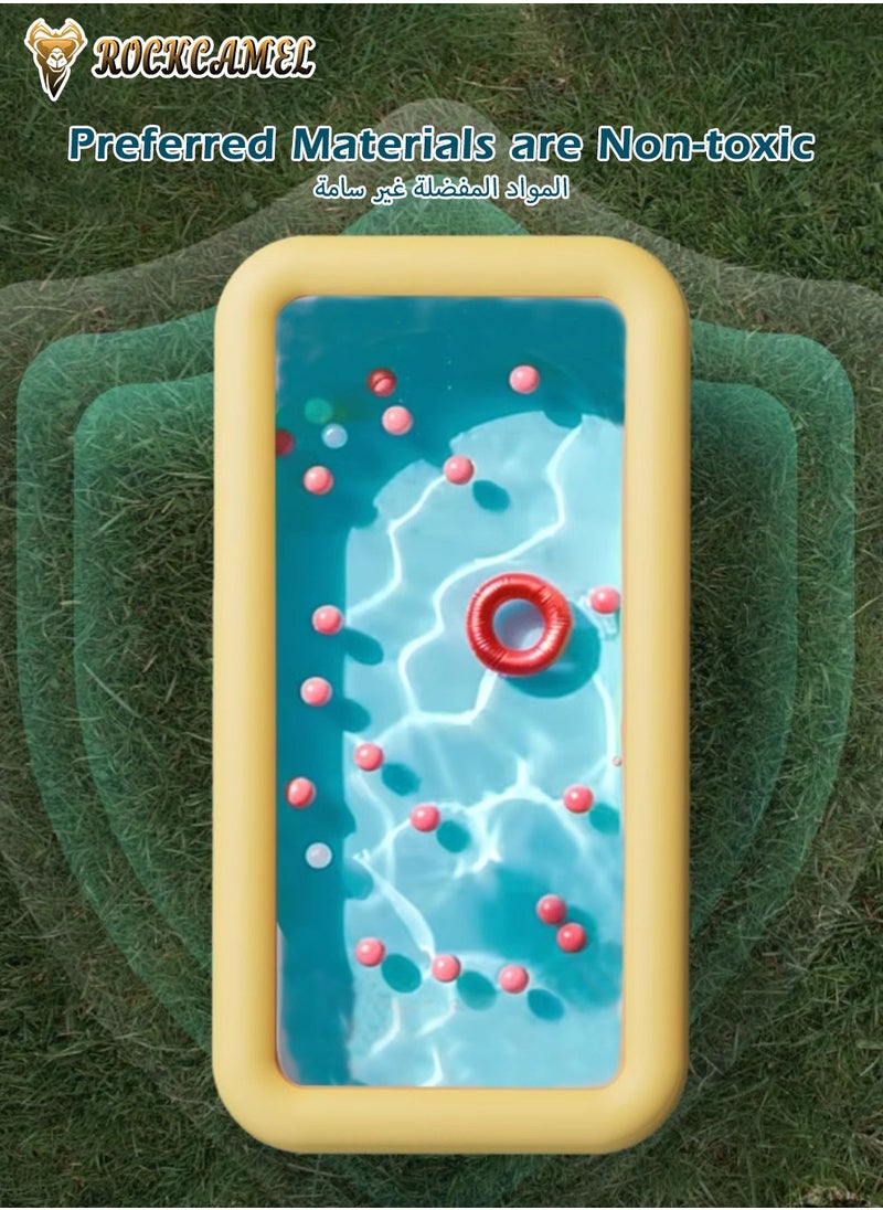 ROCKCAMEL Inflatable Swimming Pool 300*175*56cm,  Summer Water Party Family Paddling Pool, Large Thickened Children's Pool, Suitable For Backyard Garden Outdoor 4-6 People  - Image 5