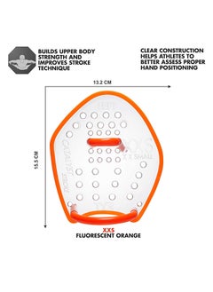 TYR Catalyst Stroke Training Paddles for Swimming, Size - XX-Small (Orange)  - Image 3