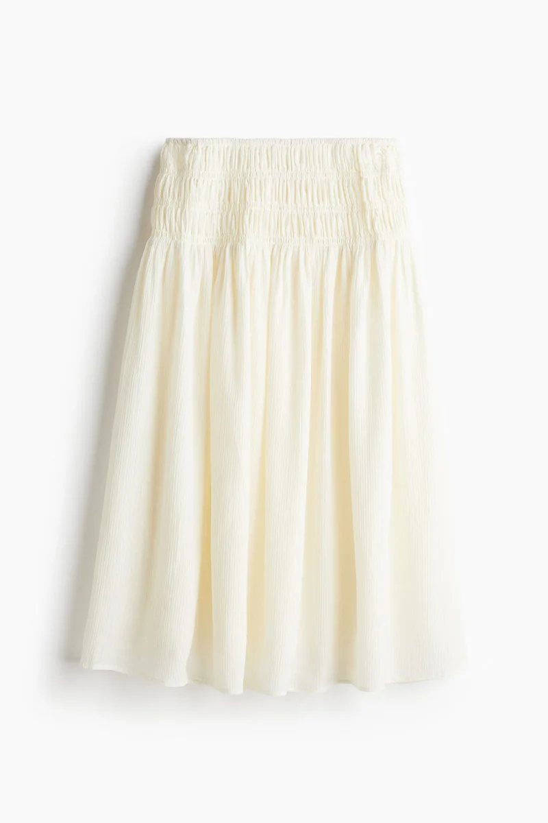 H&M Smock-waisted crêpe skirt