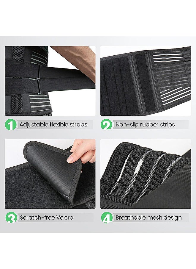 SOUTH MOON - Back Brace with 3D Lumbar Pad, Adjustable 6X Back Support Belt for Lower Back Pain Relief,  Men Women Posture Corrector for Scoliosis Herniated Disc Sciatica (Waist: 37.4"-43.3") - Image 1