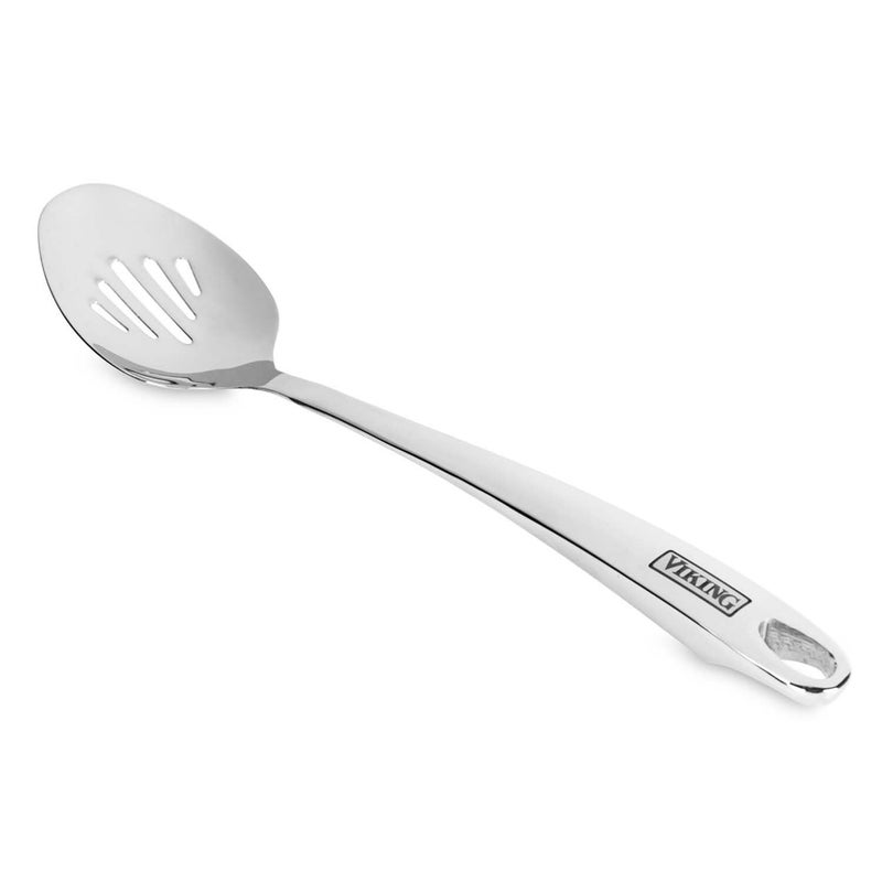 Viking Kitchen Utensils Set, 6 Piece Stainless Steel Cooking Utensil Set, Includes Spatulas, Spoons, Pasta Fork, and Deep Ladle, Hollow Forged, Silver - Image 4