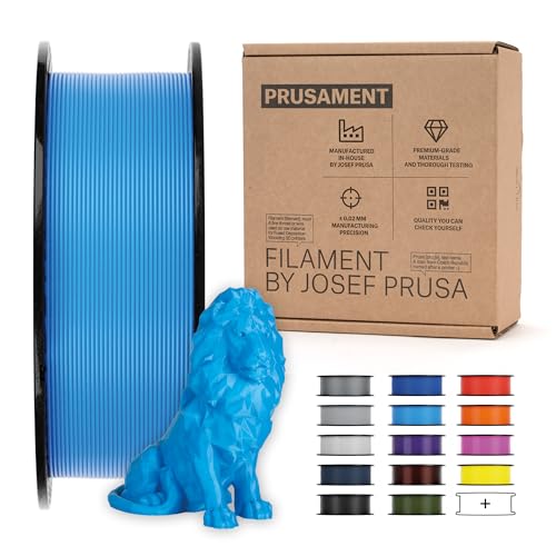 Prusament 3D Printer Premium Filament PLA Azure Blue 1.75mm - 1kg Spool - High Precision ±0.02 mm - Easy to Print - Low Warping - No Tangling - Ideal for Beginners & Professionals - Image 1