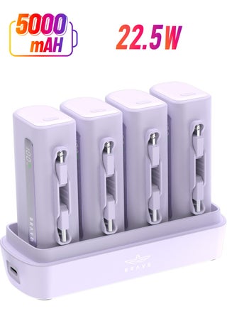4-in-1 Charging Station - Purple