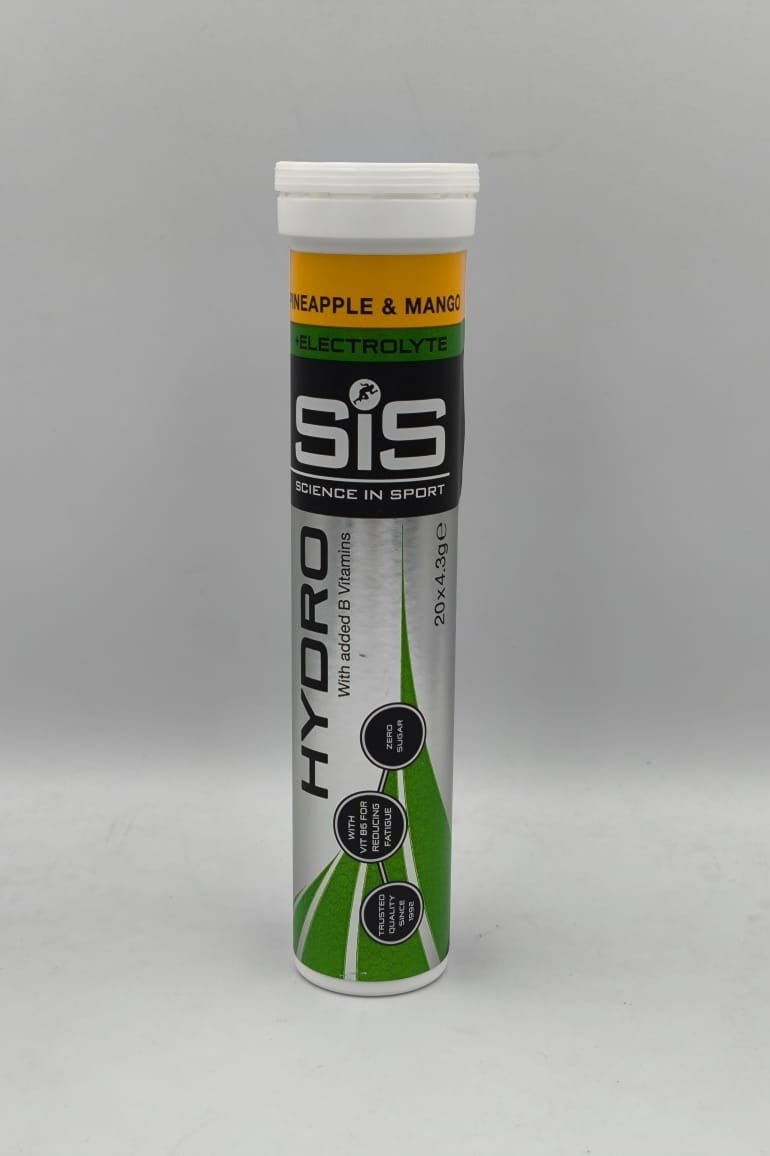 SIS Pineapple & mango Hydro Electrolyte with added B vitamins - Trusted quality since 1992 with Vit B6 for reducing fatigue Zero sugar 20 tablets pack of 1, 20 x 4.3 g - Image 1