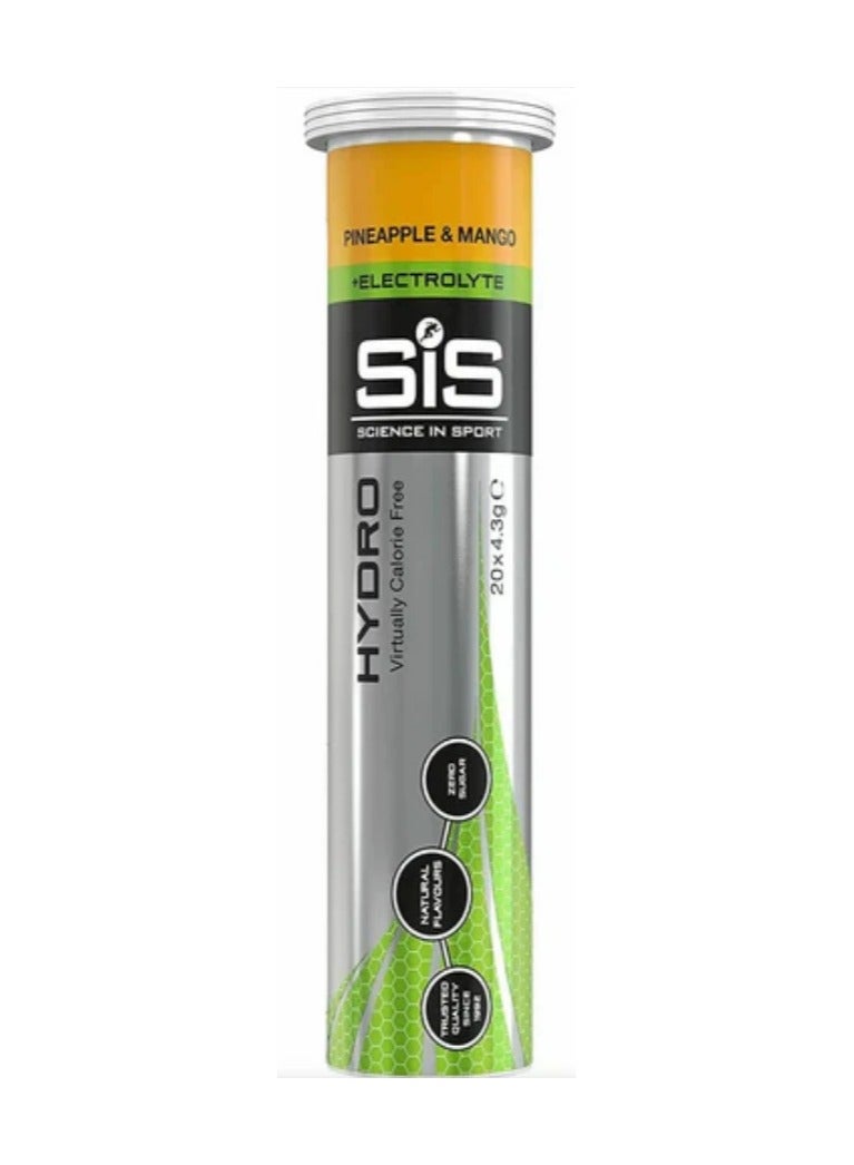 SIS Pineapple & mango Hydro Electrolyte with added B vitamins - Trusted quality since 1992 with Vit B6 for reducing fatigue Zero sugar 20 tablets pack of 1, 20 x 4.3 g - Image 3