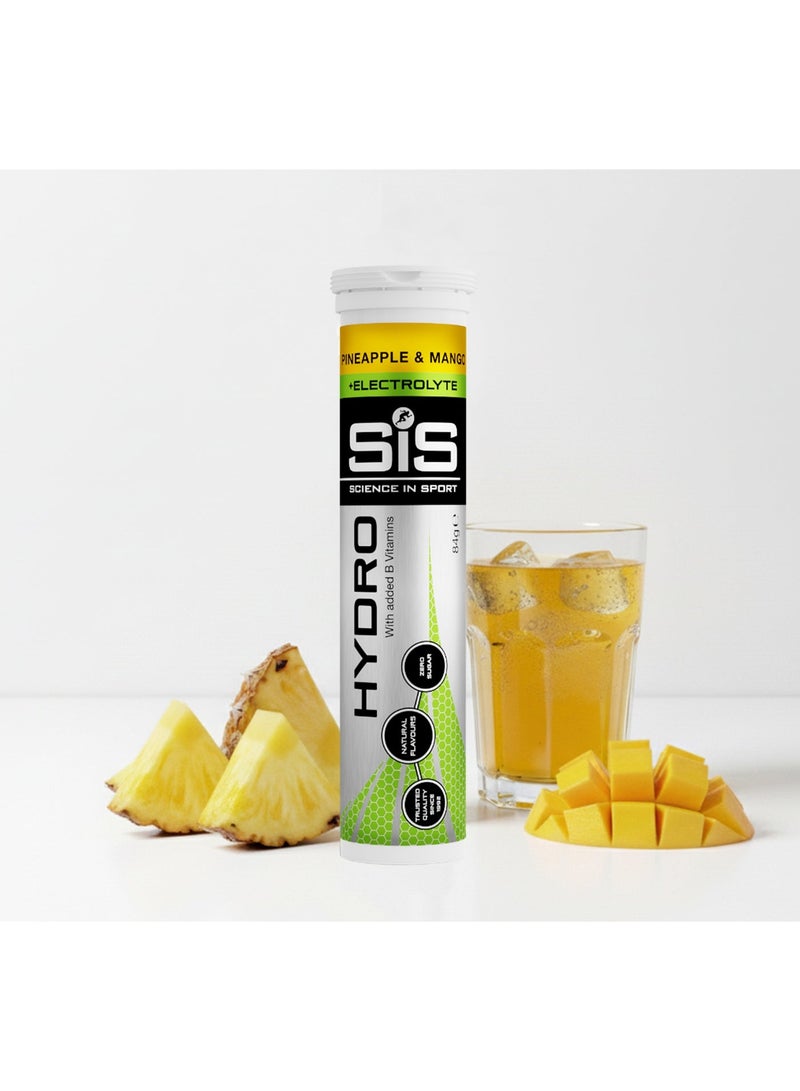 SIS Hydro Electrolyte Tablets | Sugar Free Hydration Tablets | Essential Electrolytes to Reduce Fatigue & Aid Rehydration | Gluten Free | Pineapple & Mango Flavour | 20 Servings | 1 Pack | 20 x 4.3g - Image 2
