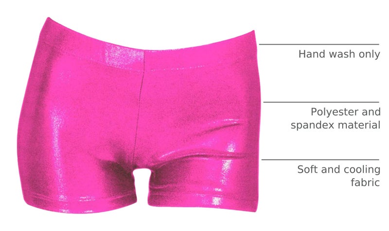 zizi Aosva Little Big Girls' Sparkle Dance Tumbling Athletic Gymnastics Short 2-14Years Rosered - Image 2