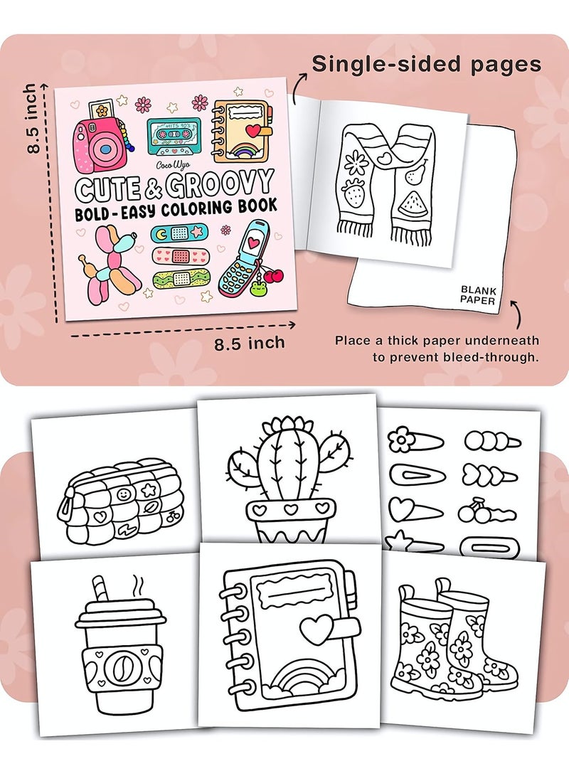 كتاب تلوين للكبار والمراهقين، لطيف ورائع: نشاط استرخاء يومي لطيف ومريح مع رسوم توضيحية رائعة، علاج فني مريح مضاد للقلق، مثالي للمساحات المريحة وهدايا العطلات - Image 3