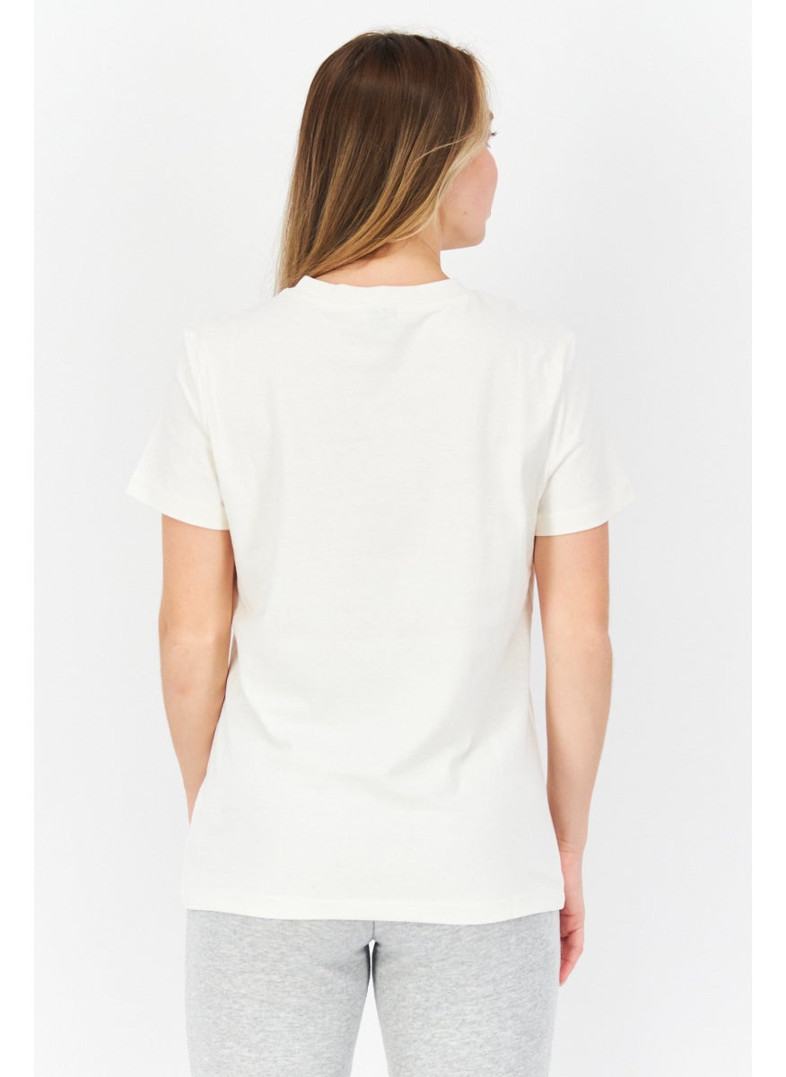 PUMA Women Sportswear Fit Short Sleeves Running T-Shirt, Beige  - Image 3