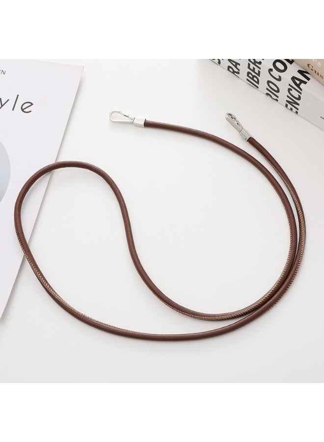 NIBEMINENT Phone Charm/ Chain Strap for Women Girls, Leather Rope Cell Phone Case Lanyard Wrist Strap，K2128/Coffee