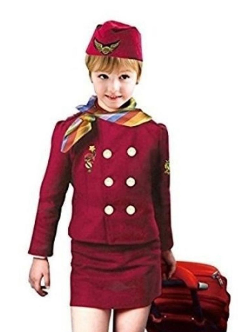 NIBEMINENT 4-In-1 Air Hostess Community Helper Costume 4 - 6 Years - Image 2