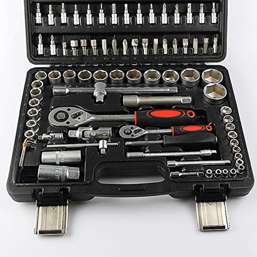 SNE 94 in 1 Tool Kit Ratchet Sets 1/2" 1/4" Socket Set Wrenches Screwdriver Spanners - Image 3
