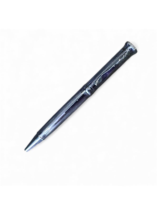 ركس تشكيلة أقلام فاخرة متنوعة لون اسود و سلفر و برونز جودة عالية وأداء سلس حبر جاف ازرق 12 قلم 69506 - Image 2