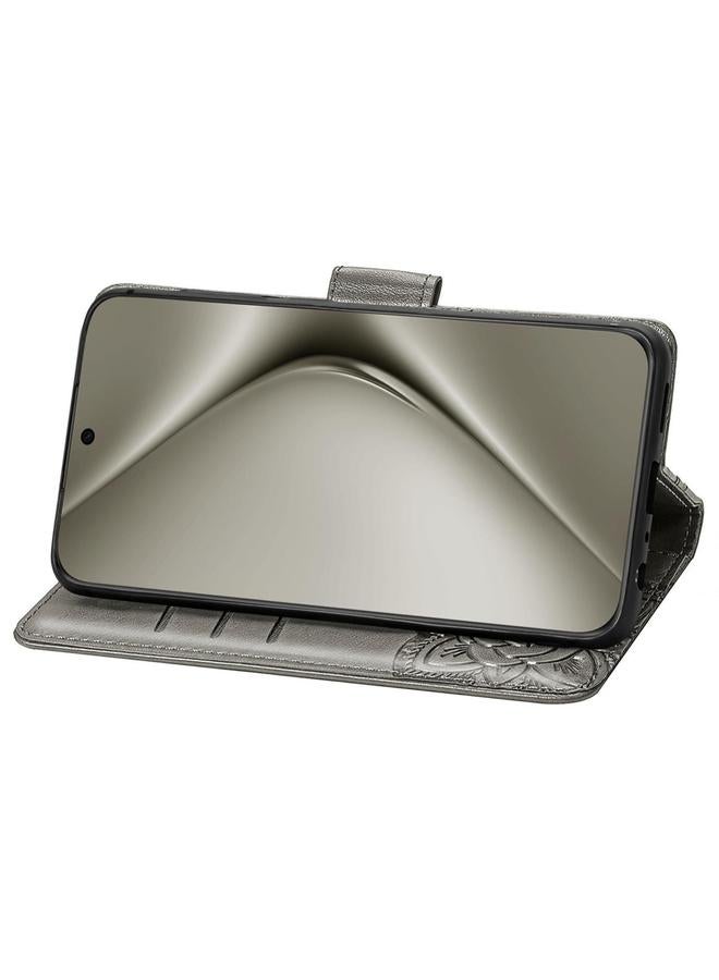 Zaboon Case For Huawei Pura 70 Pro Butterfly Love Flower Embossed Leather Phone Case - Image 4