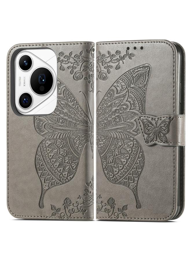 Zaboon Case For Huawei Pura 70 Pro Butterfly Love Flower Embossed Leather Phone Case - Image 2