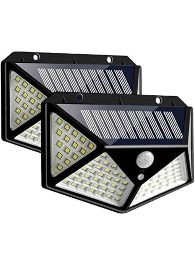 ELTRAZONE 2-Pack LED Solar Motion Sensor Lights - 114 LED Waterproof Outdoor Wall Lamps with Wide Angle Coverage for Garden and Security - Image 1