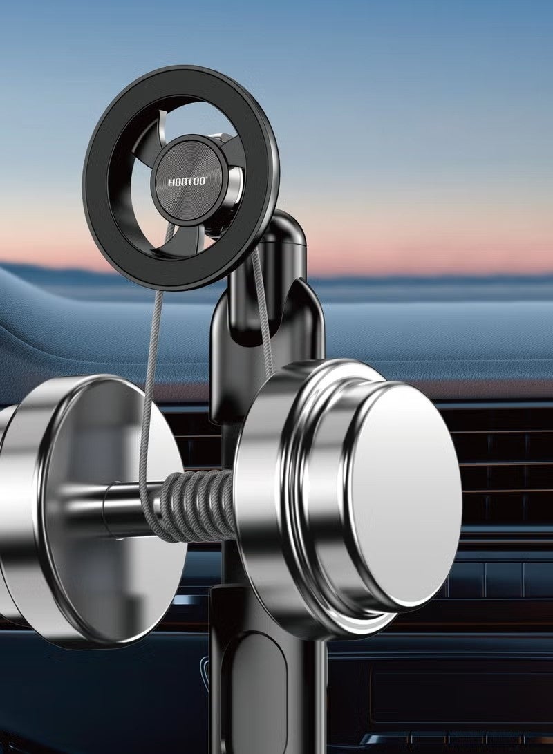 HOOTOO Magnetic Car Phone Holder for Cup Holder, 360-Degree Rotating Mobile Mount - Image 4