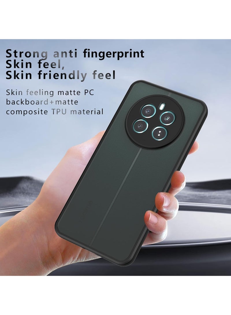 جراب حمايه اسود مط غير لامع ومقاوم للصدمات متوافق مع Realme 12 Plus/Realme 12 4G (أسود ) - Image 4