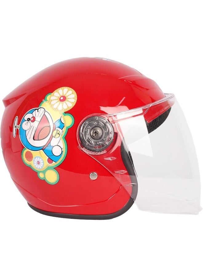 Kids Protective Open Face Helmet - Red - Image 1