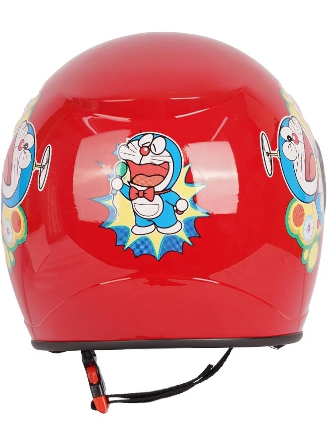 Kids Protective Open Face Helmet - Red - Image 5
