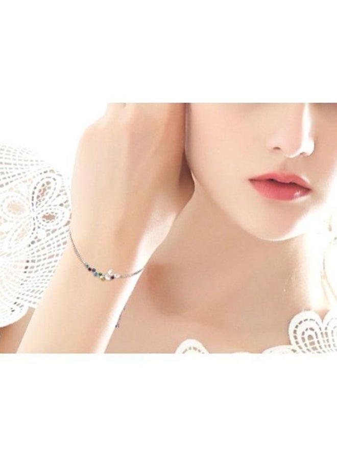 اليشمك سوار فضة مرصع بالزركون والكريستال - Image 3