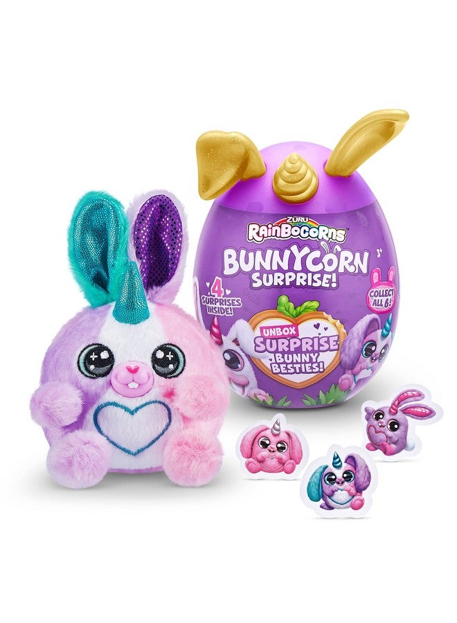 Rainbocorns Rainbocorns Bunnycorn Surprise by ZURU (2 Pack) Collectible Plush Stuffed Animal, Surprise Eggs, Stickers, Ages 3+ for Girls & Children (Random) - Image 3