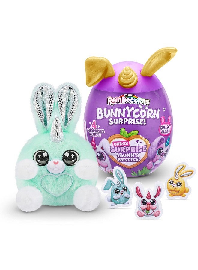 Rainbocorns Rainbocorns Bunnycorn Surprise by ZURU (2 Pack) Collectible Plush Stuffed Animal, Surprise Eggs, Stickers, Ages 3+ for Girls & Children (Random) - Image 1
