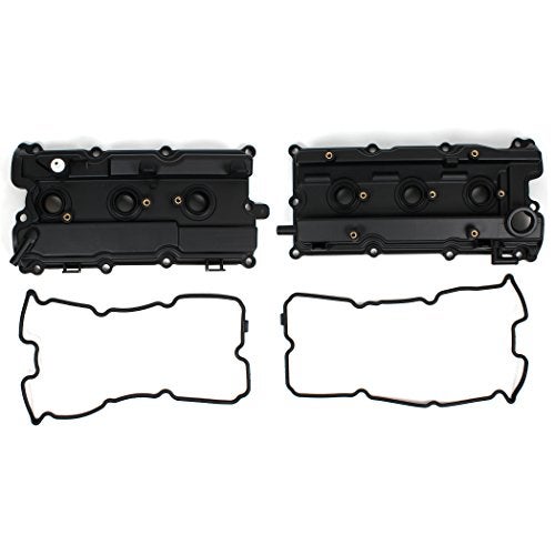 CNS Valve Covers with Gaskets, Spark Plug Tube Seals, and Ignition Coils Compatible with 02-09 Nissan/Infiniti 3.5L 3498CC DOHC V6"VQ35DE" - Image 2
