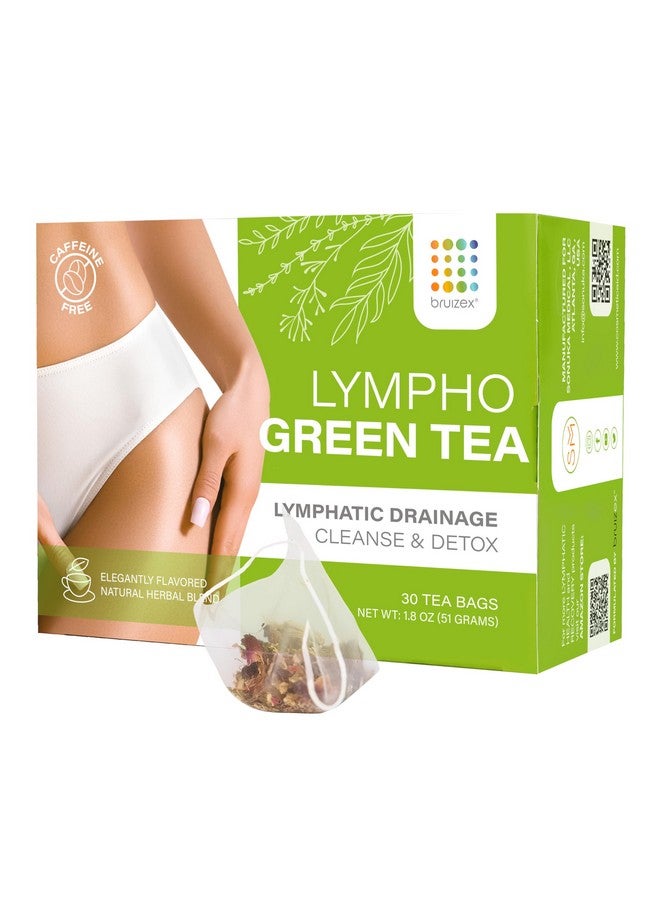 Bruizex Lymphatic Green Tea, Lymphatic Drainage Cleanse & Detox, Natural Herbal Blend for Lymphatic System Health, Post Surgery Recovery Liposuction, BBL, Tummy Tuck, Lipedema & Lymphedema, 30-Pack - Image 1