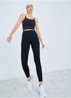 Contour Stitch & Mesh Detail Leggings