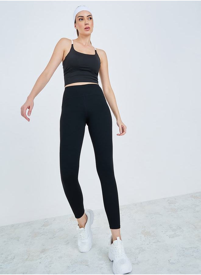 Styli - Contour Stitch & Mesh Detail Leggings - Image 1