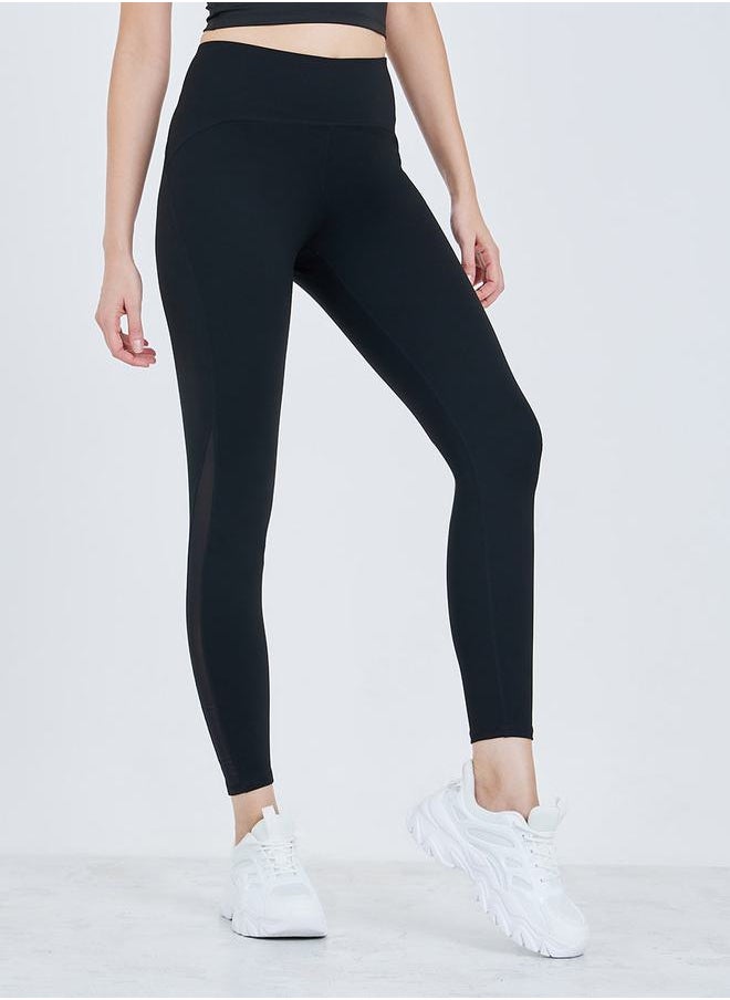 Styli - Contour Stitch & Mesh Detail Leggings - Image 1