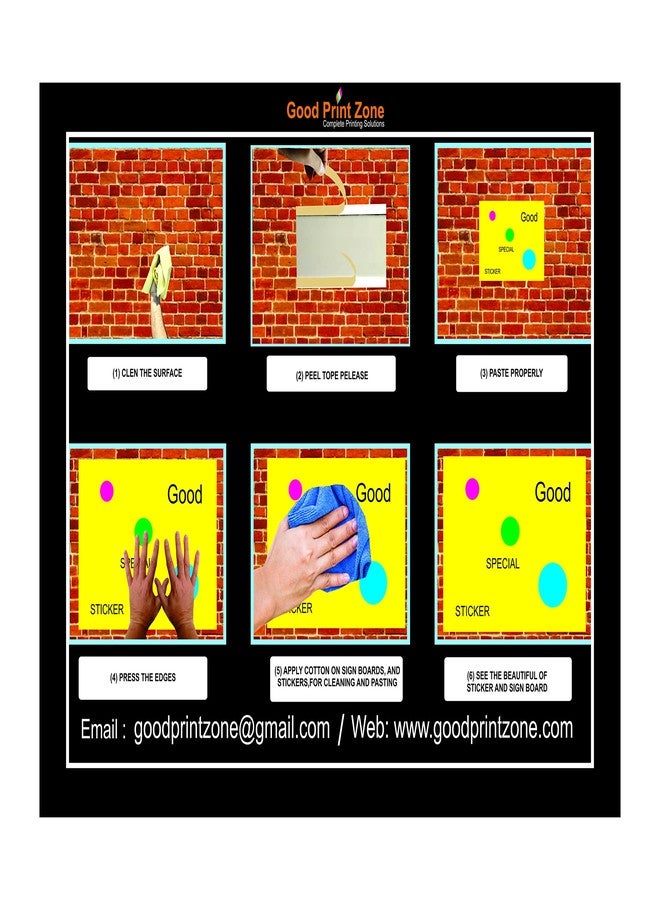 Good Print Zone : Gate Number Sign Board for Gate Size 8"X.11" Inch, 5mm Thick Sunboard Waterproof (GATE 1-4) - Image 5