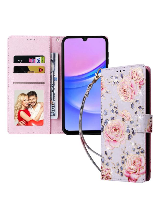 S-TOP Case For Samsung Galaxy A16 5G Bronzing Painting RFID Leather Phone Case - Image 2