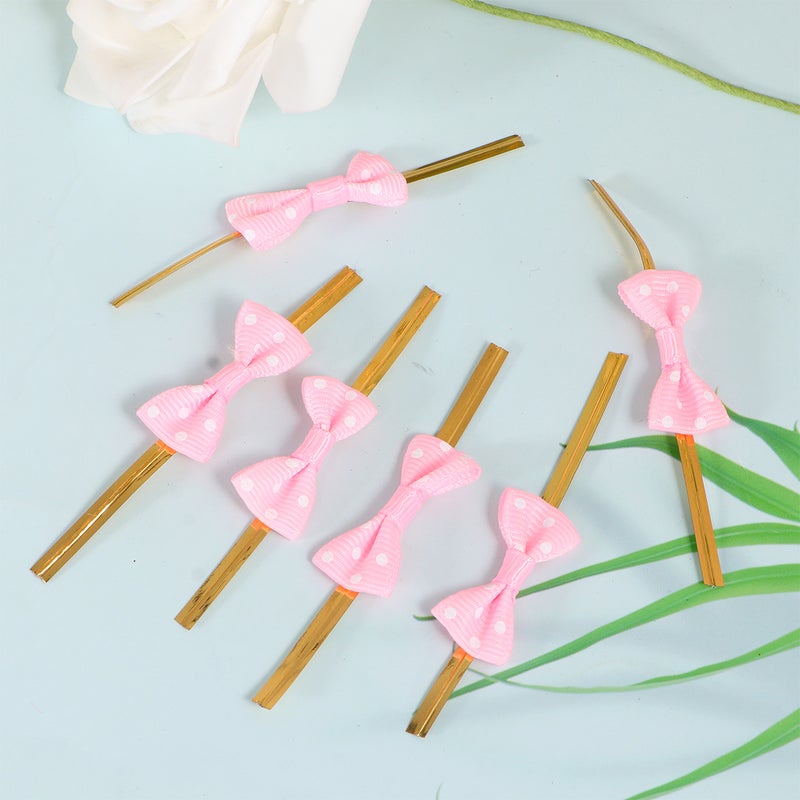 40 pcs Tie Ribbon Dot for Candy Bag Steel Baking Packing Dessert Sealing Ties( ) - Image 2